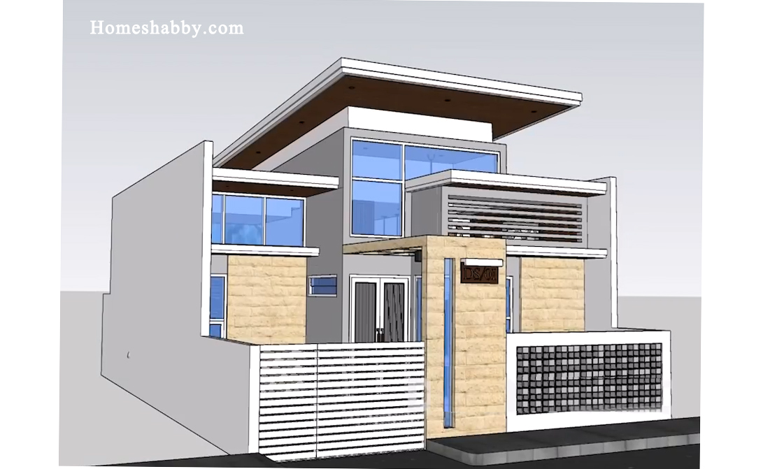  Desain  dan  Denah Rumah  Modern Minimalis  Ukuran 8 x 8 M lengkap dengan RAB nya  Homeshabby com 