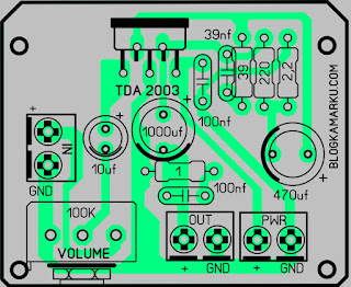 PCB Power TDA 2003 Layout Mono amplifier