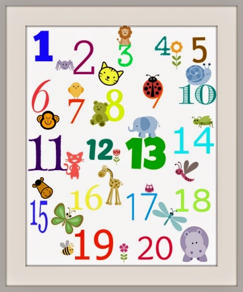 A Creative Project: Free printable- Numbers print for nursery
