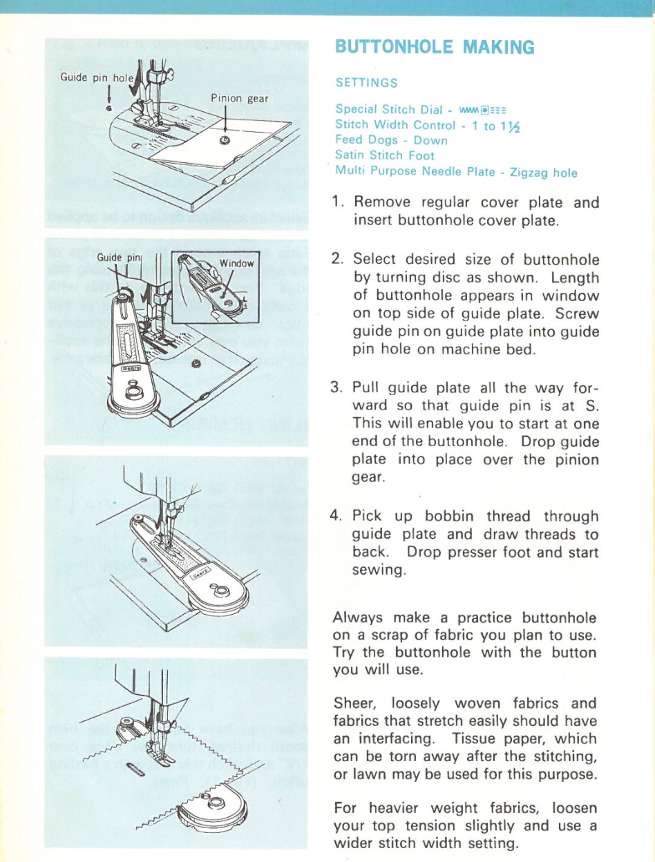 Reclaimed Stitches Buttonholes on Vintage Kenmore