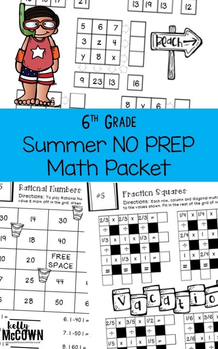 Kelly McCown: 6th Grade Summer Math Review