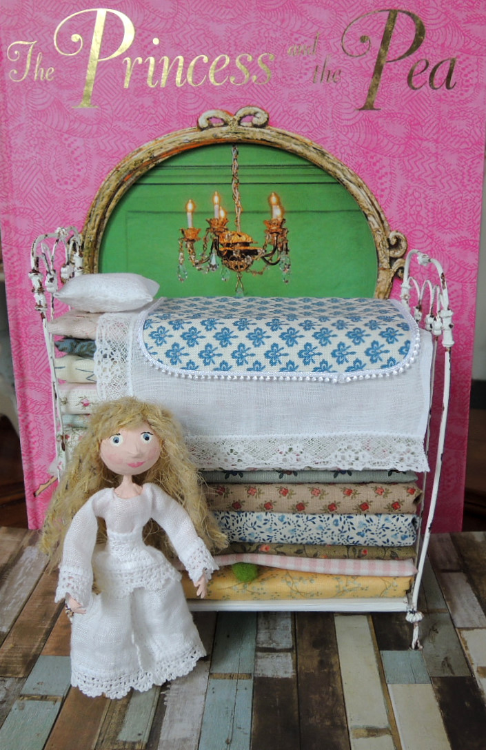 princess and the pea doll and bed