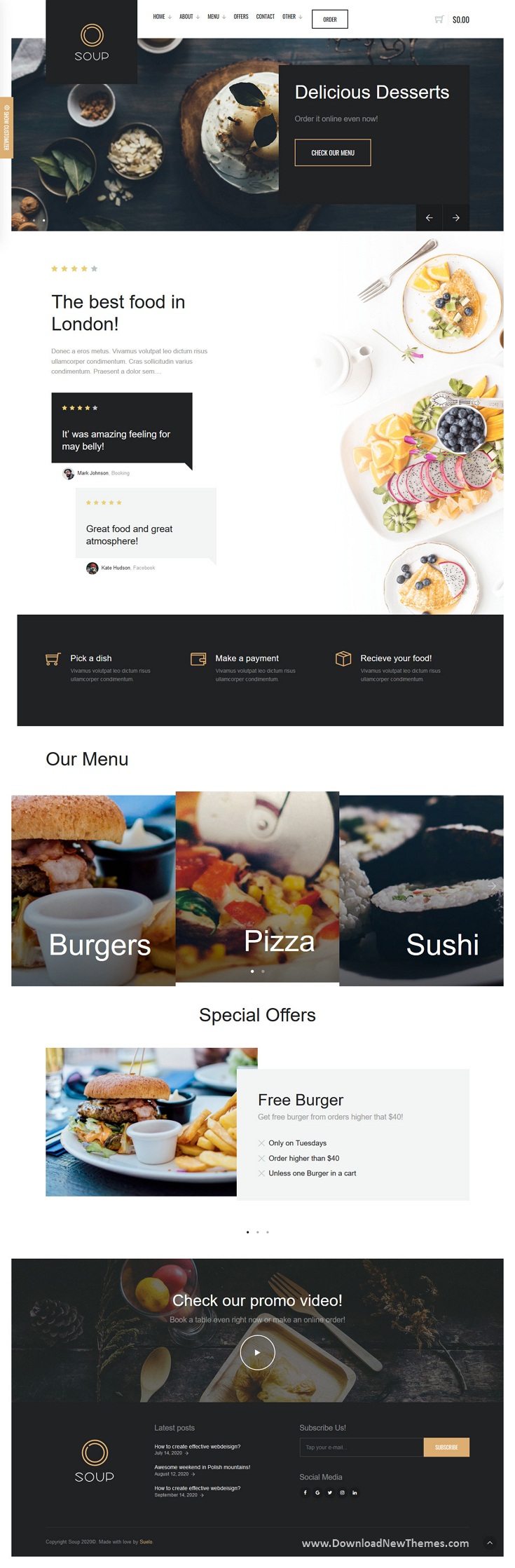 Soup NuxtJS / VueJS Restaurant with Online Ordering System Template