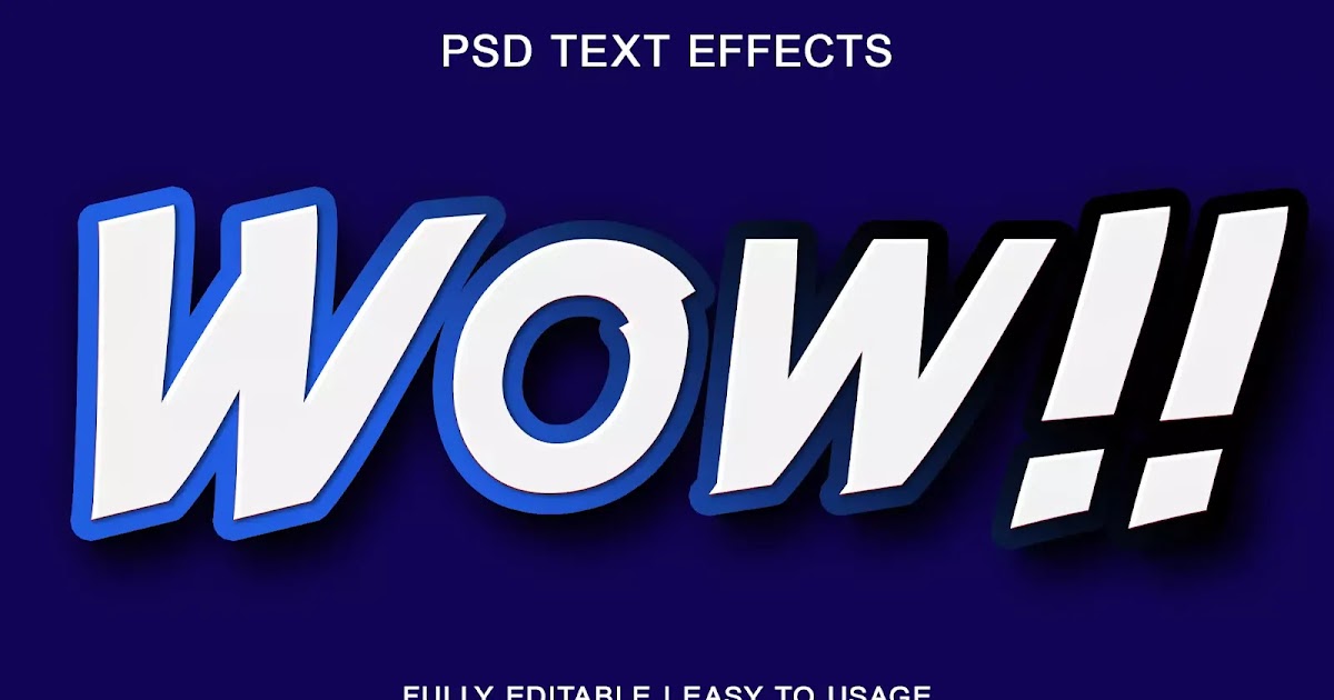 Wow!! Text Effect PSD