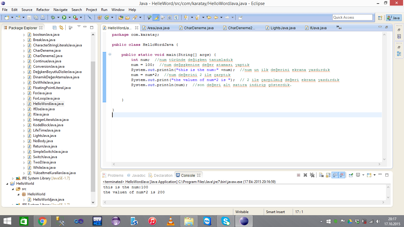 STUDENT'S CODES: JAVA DİLİNE GİRİŞ