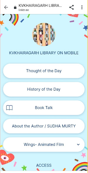 KV KHAIRAGARH LIBRARY ON MOBILE