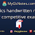 Physics handwritten notes for competitive exams