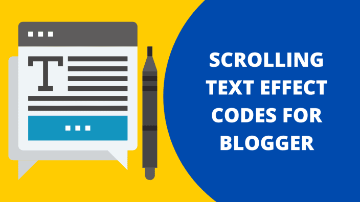 New Scrolling Text Effect Codes for Blogger And Wordpress 2021