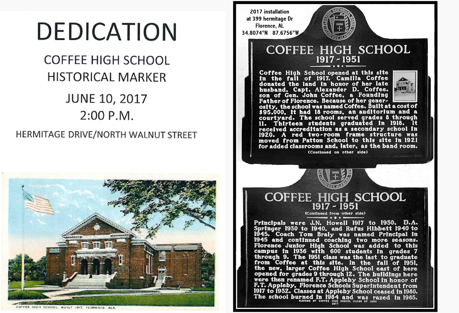 More Signs of the Past Coffee High School Centennial