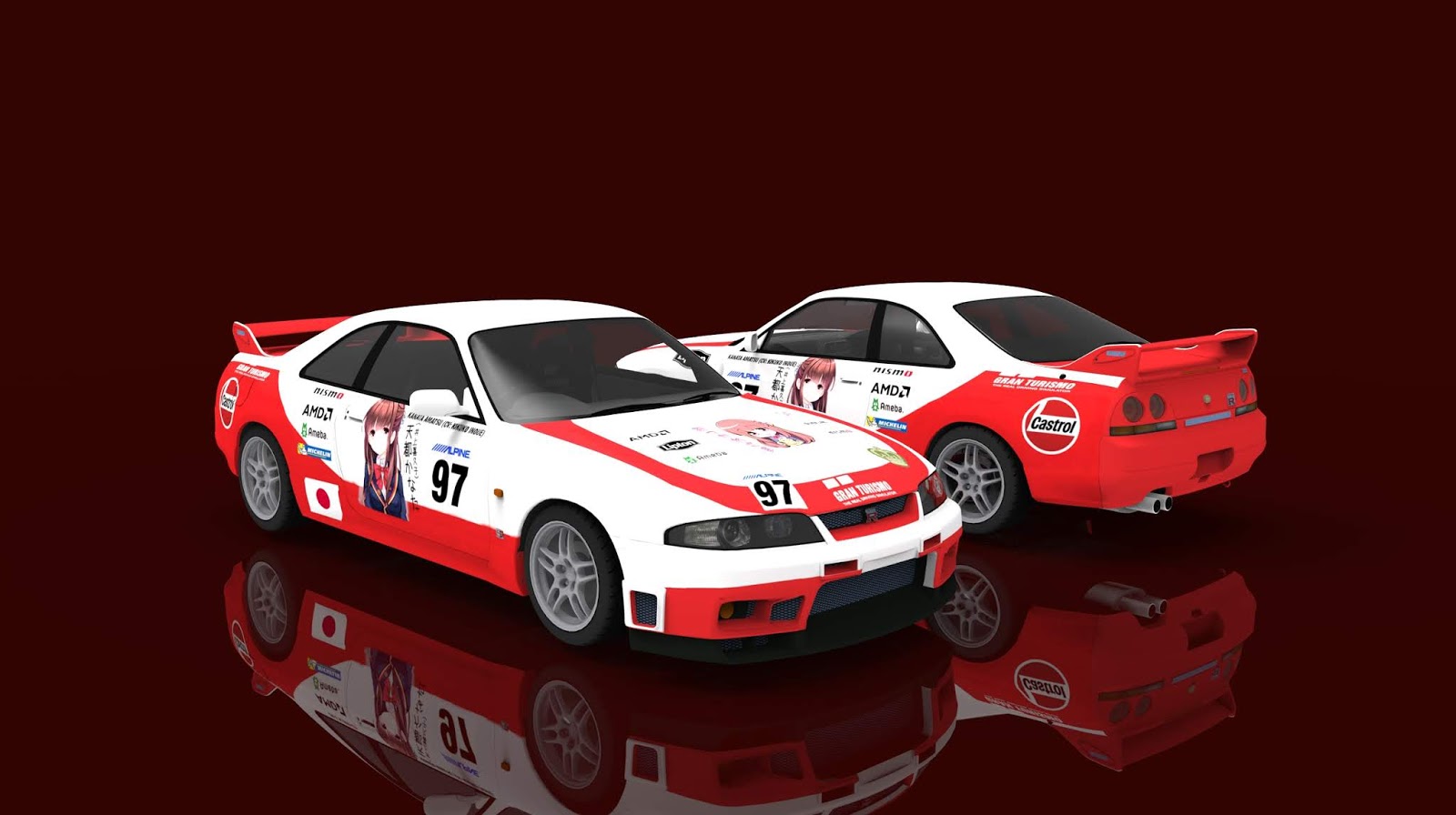 1997 Nissan Skyline R33 Itasha Kanata Amatsu - Skin Livery Real Racing 3