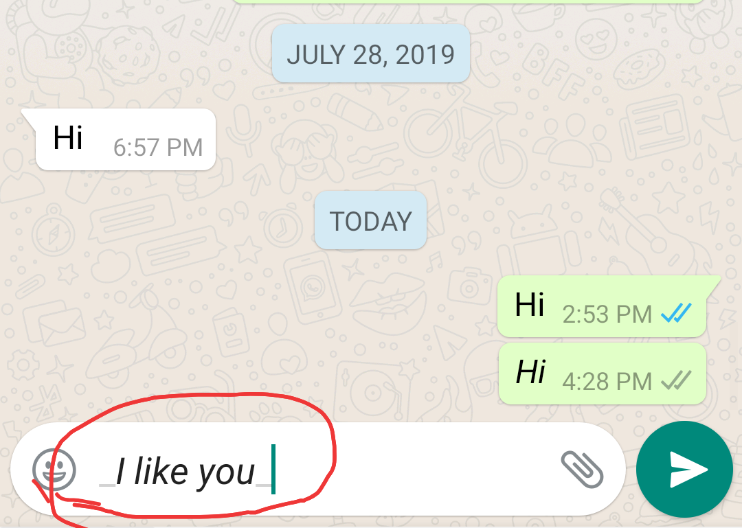How to change font style in whatsapp chat keyboard [WITHOUT ANY APP