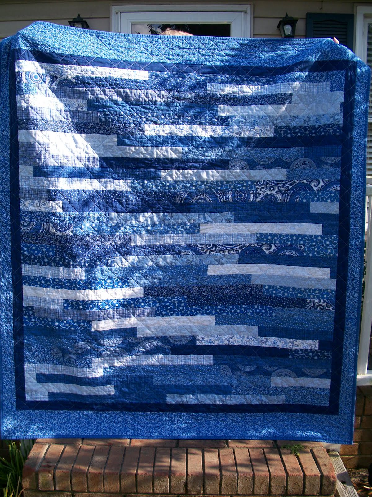 Sew Cook and Travel: Symphony of Blues Quilt Is Finished