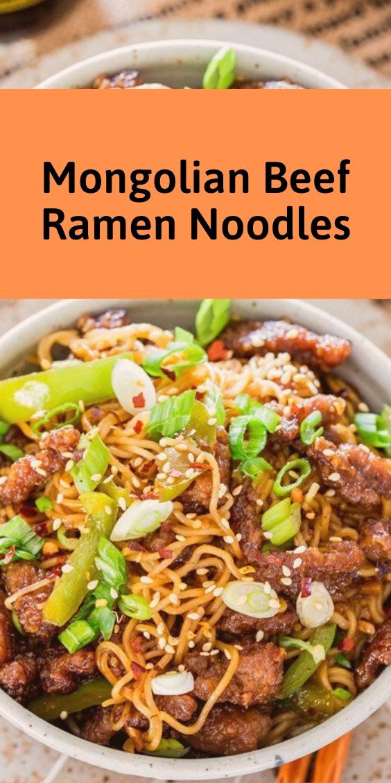 Mongolian Beef Ramen Noodles - Cooking Recipe