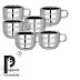 PIQUANT KITCHENWARE Stainless Steel Apple  Tool Tea & Coffee Cup Set of 6 Pcs