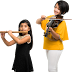 Indian Kids with Musical Instruments Transparent Image