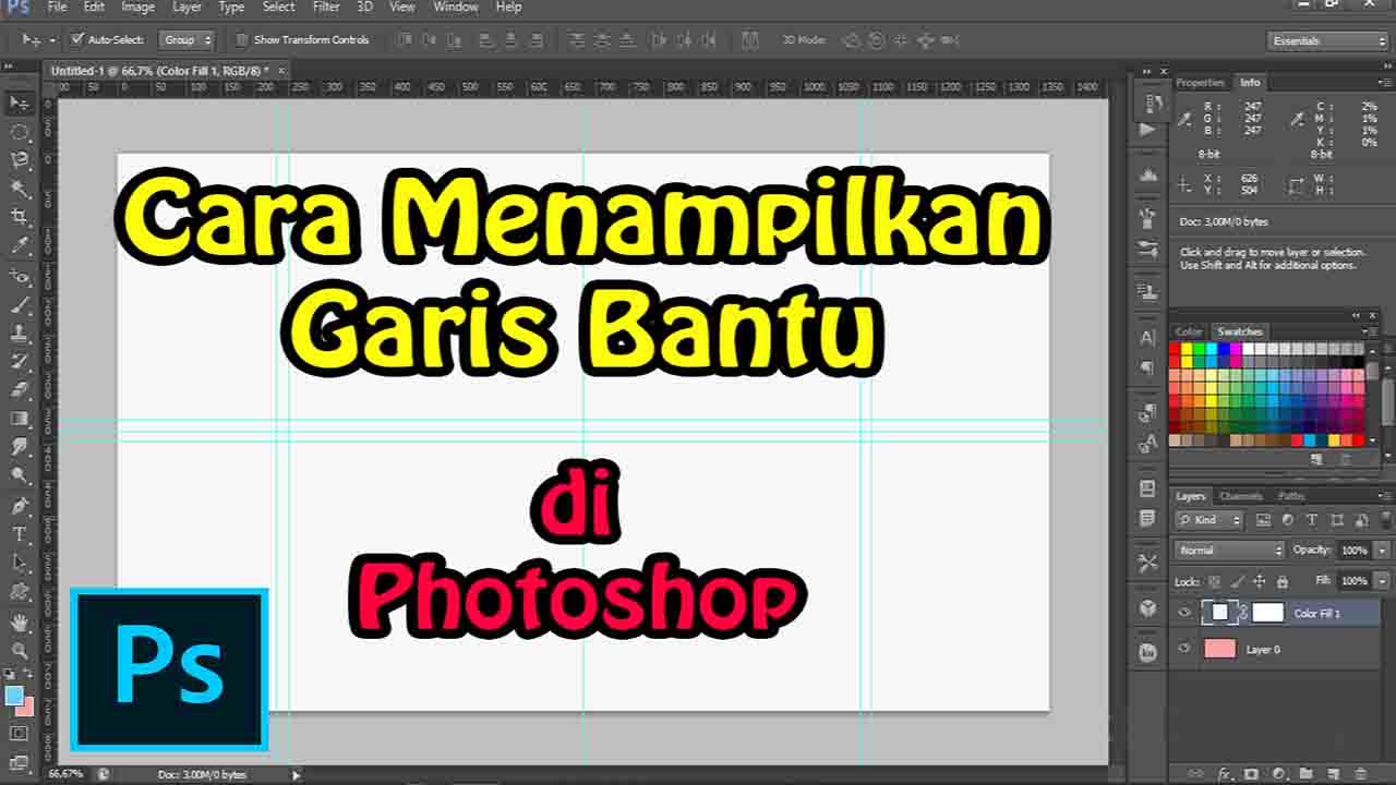 Begini Cara Membuat Garis Bantu (Guide Line) di Photoshop Dalam Waktu