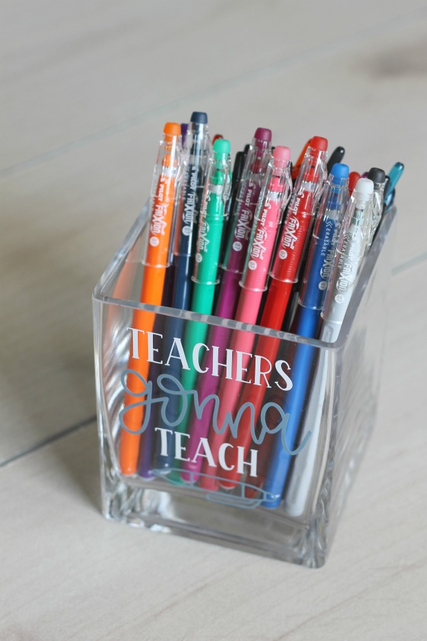 Ginger Snap Crafts Easy Pen Holder Teacher Gift {tutorial}