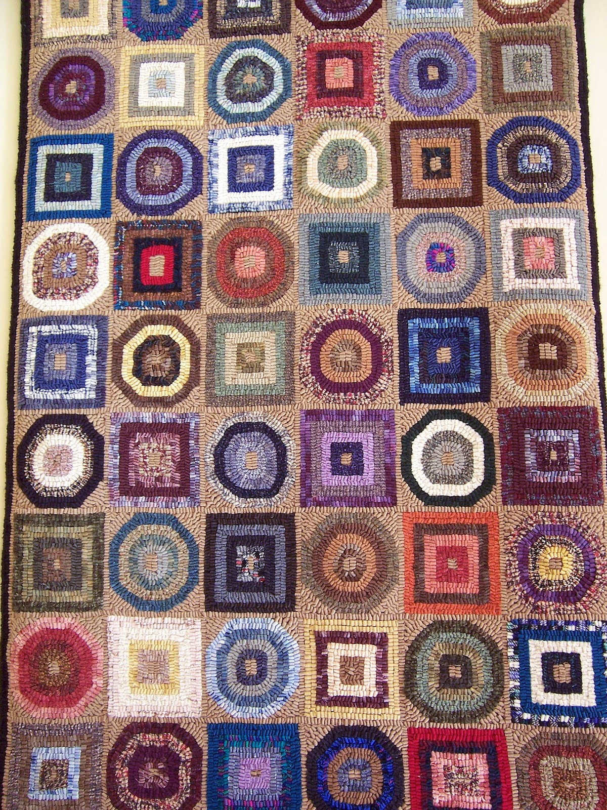 Three Sheep Studio Geometric Wool Hooked Rug