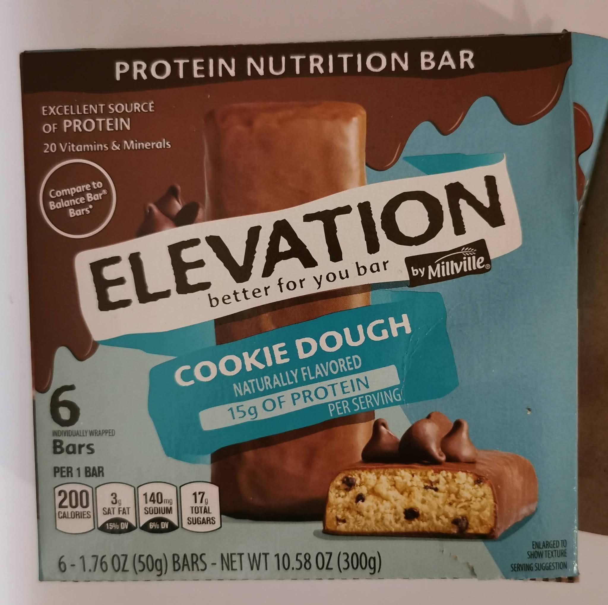 The Budget Reviews Elevation By Millville Cookie Dough Protein Nutrition Bars Aldi