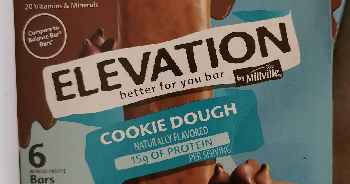 Elevation (by Millville) Cookie Dough Protein Nutrition Bars (Aldi)