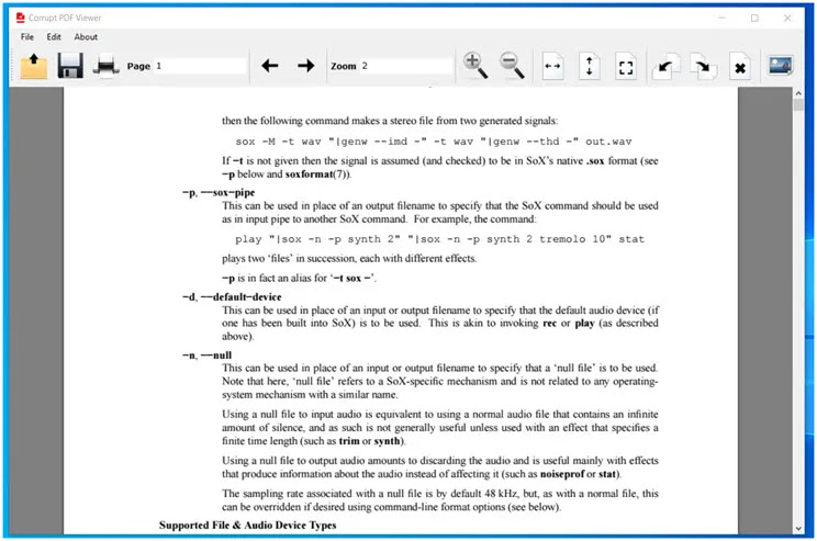 Corrupt PDF Viewer : Ανοίξτε  κατεστραμμένα  αρχεία PDF 