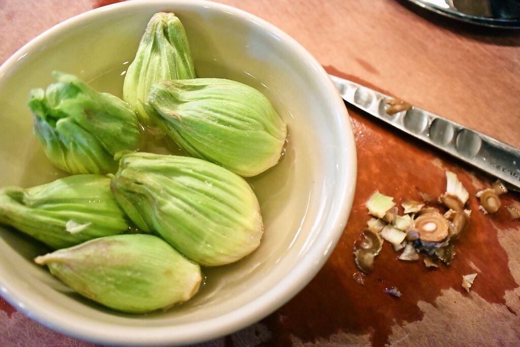 Fuki no to no amazu-zuke / Japanese butterbur buds marinated in ...