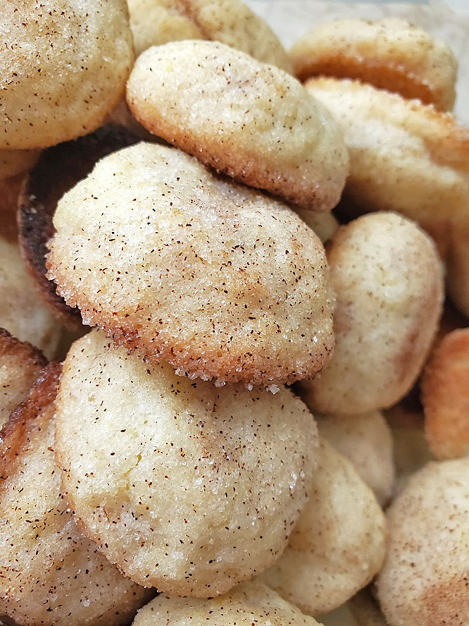 these are unflattened snickerdoodle cookies