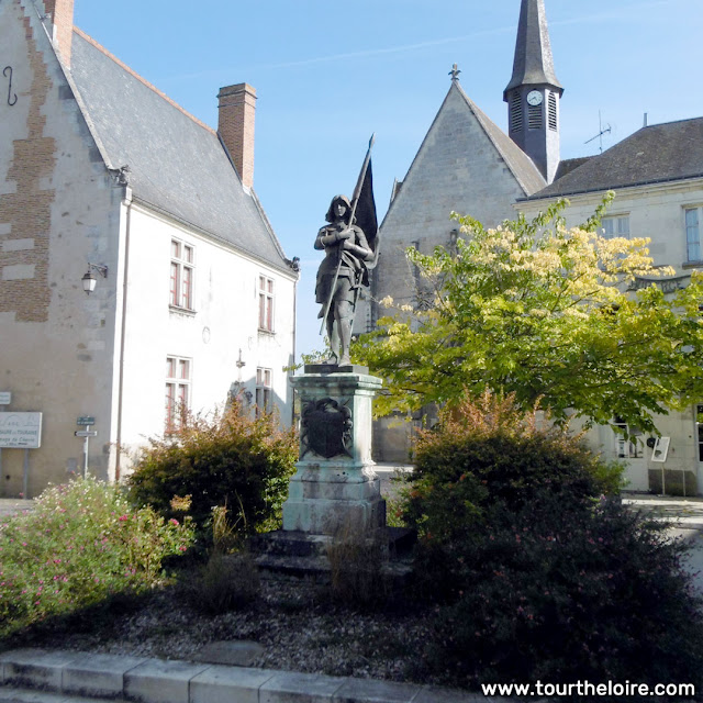 Statue of Joan of Arc, Sainte Catherine de Fierbois, Indre et Loire, France. Photo by Loire Valley Time Travel.