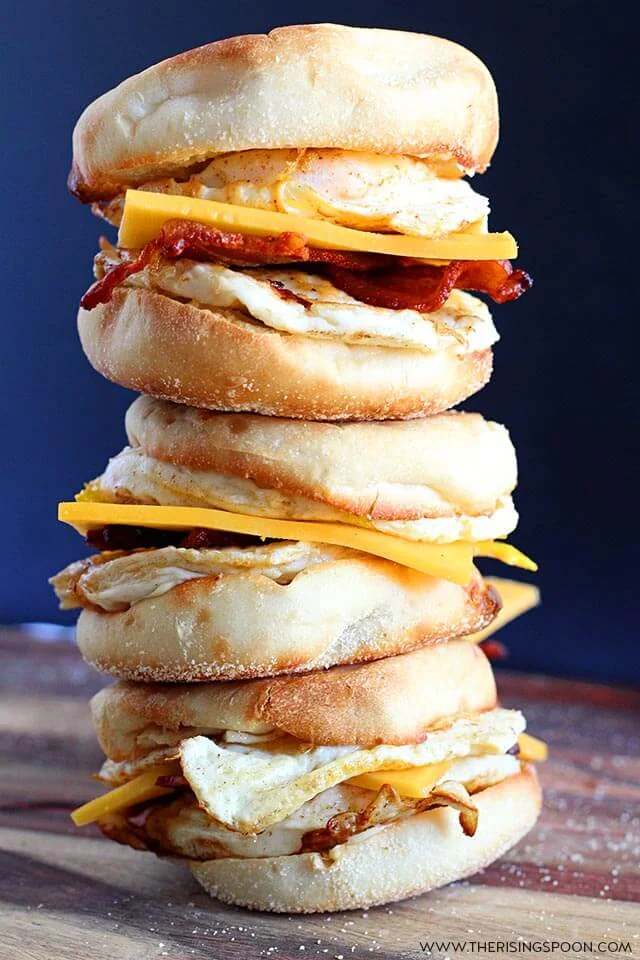 Make Ahead English Muffin Breakfast Sandwiches