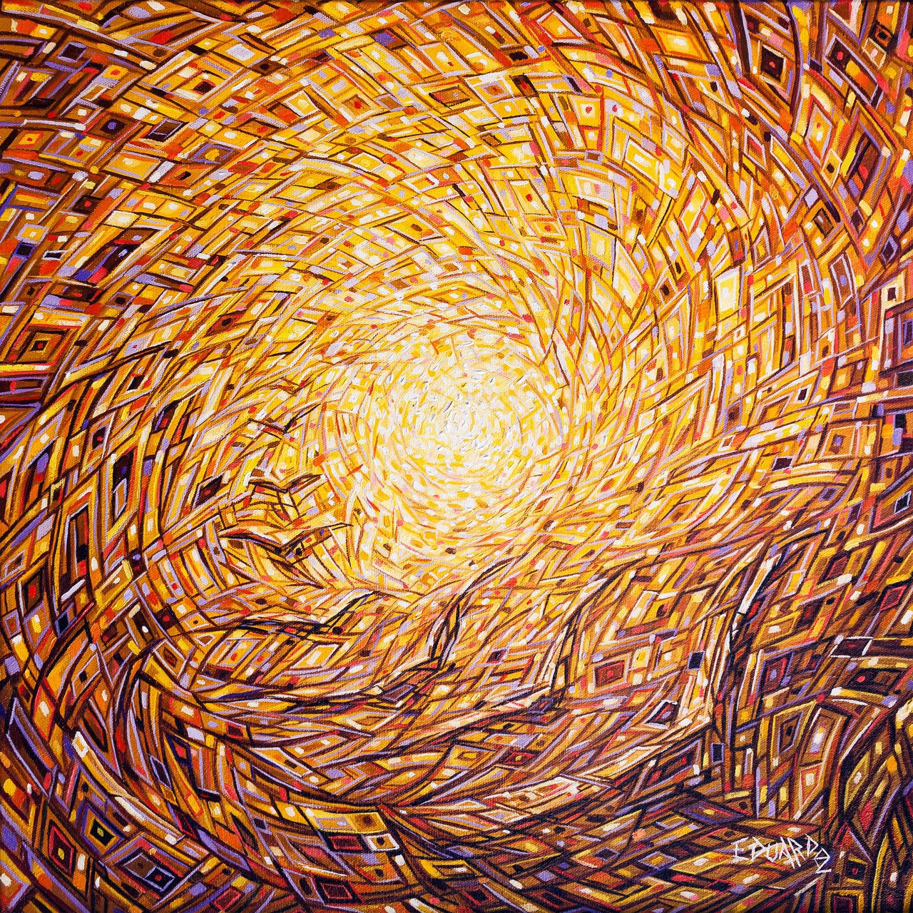 05-Sunset-Eduardo-R-Calzado-Paintings-in-Swirls-of-Colour-www-designstack-co
