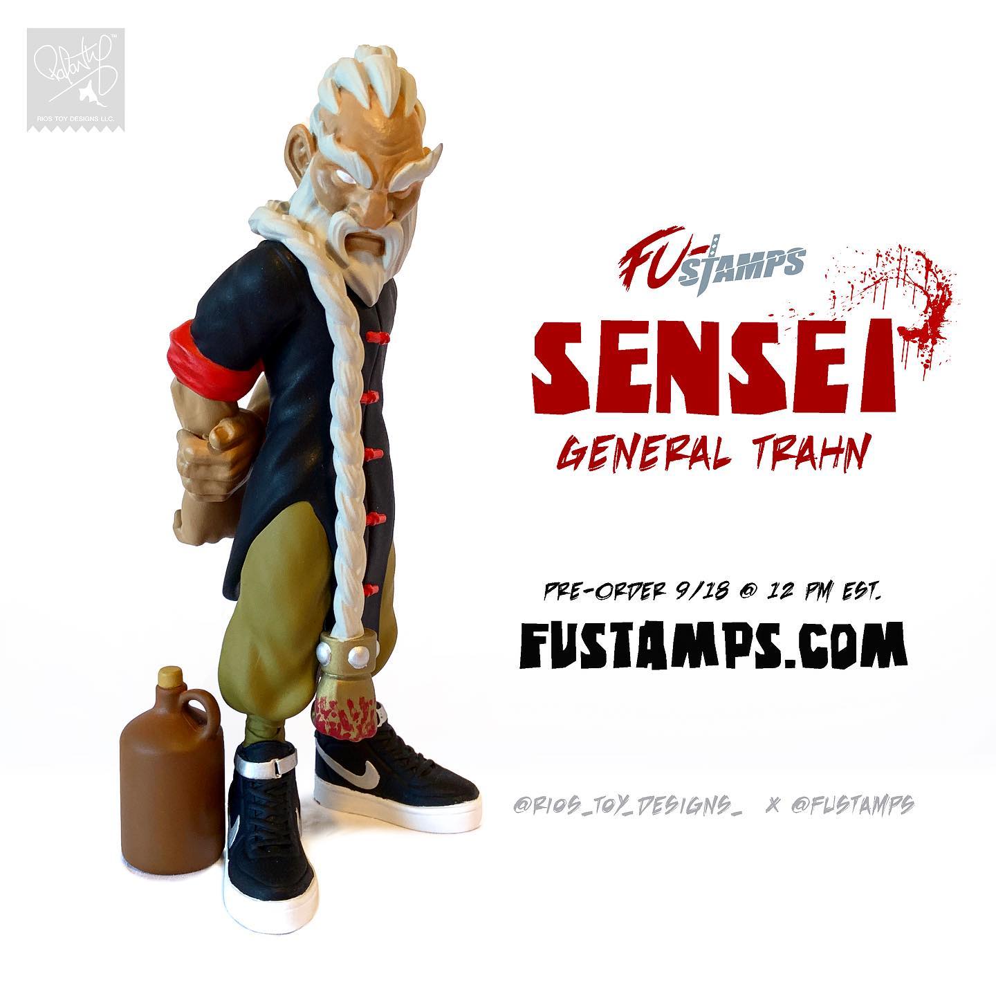 Fu Crew S Sensei General Trahn By Rios Toy Designs X Fu Stamps Sept 18 Preorder