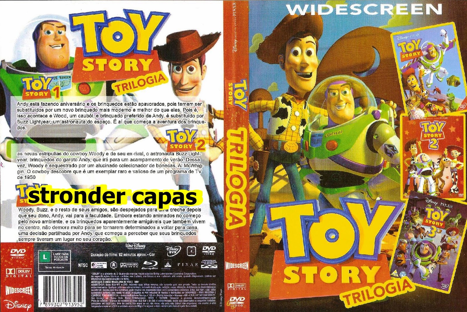 Capas Filmes Animação Trilogia Toy Story