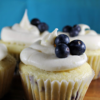 Lemon Scented Blueberry Cupcakes