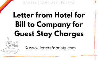 bill to company letter format for hotel