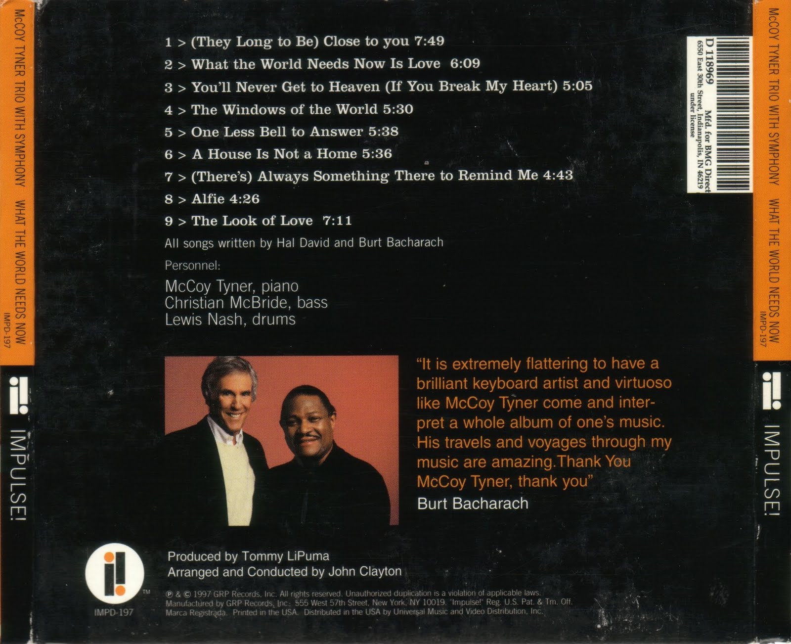 Bacharach What The World Needs Now