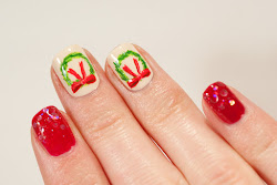 wreath christmas nails polish svenska pa
