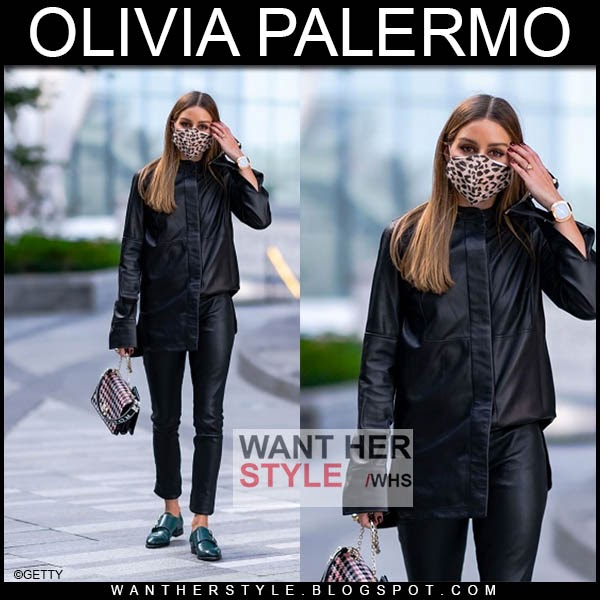 Olivia Palermo in black military coat with red leather bag in New York on  March 24 ~ I want her style - What celebrities wore and where to buy it.  Celebrity Style