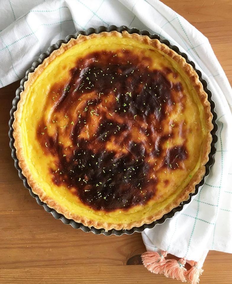 Receitas práticas de culinária Tarte pastel de nata com lima