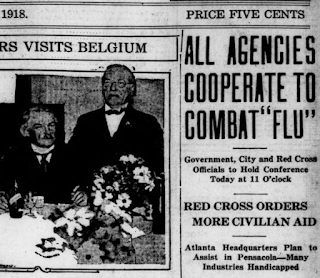 Pensacola Journal 1918 front page screengrab Screengrab of part of a 1918 Pensacola Journal newspaper front page