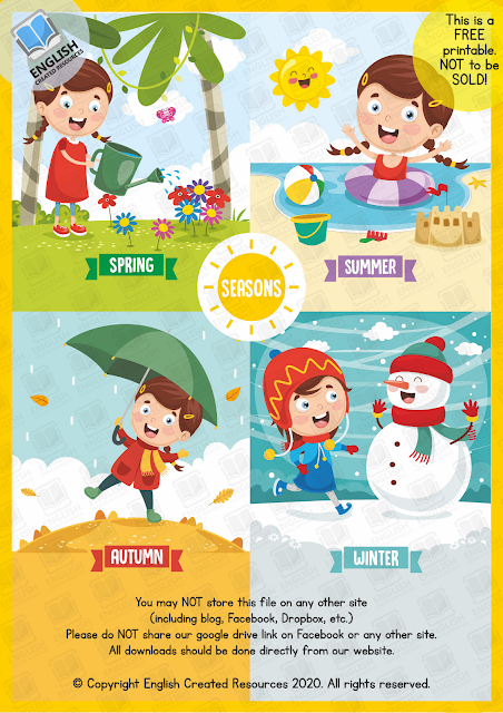 Seasons Worksheets – English Created Resources