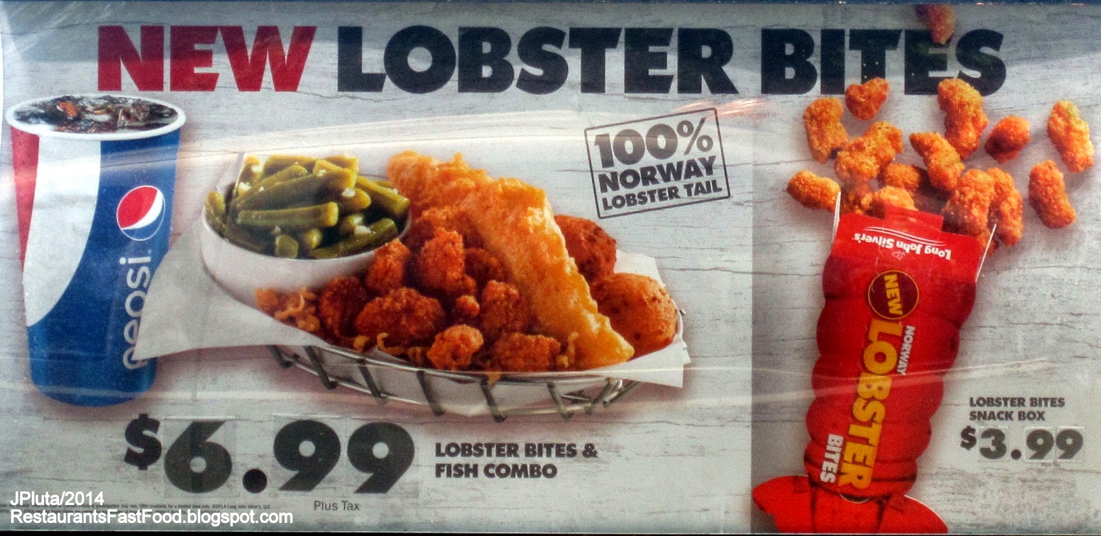 Restaurant Fast Food Menu McDonald's DQ BK Hamburger Pizza Mexican Taco BBQ Chicken Seafood