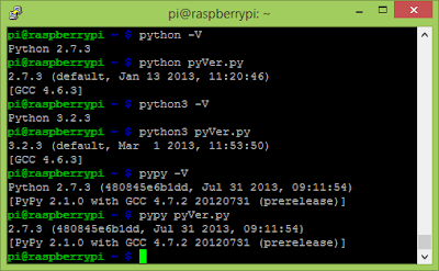 Hello Raspberry Pi: Check Python version