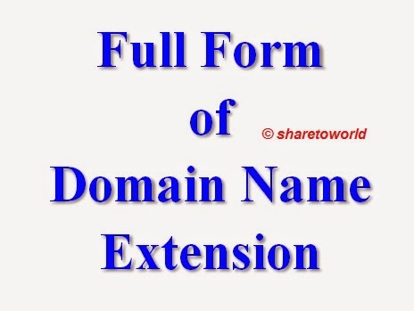 List of Full Form of Domain Name Extensions