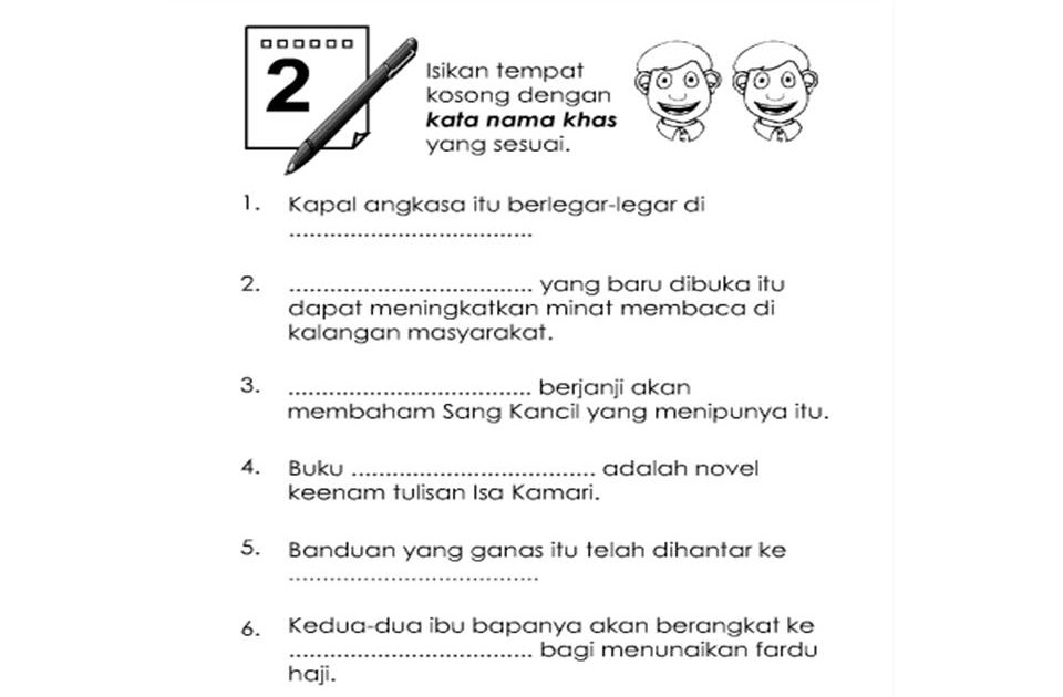  Bahasa Melayu Tingkatan 2 LATIHAN KATA NAMA KHAS KATA GANTI