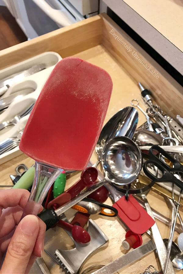 Dusty Spatula in utensil drawer