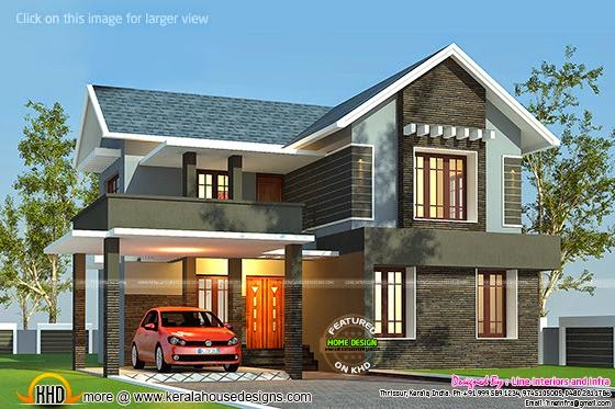 2412 square feet home front view rendering