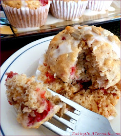 Raspberry Sunflower Seed Oat Muffins, bursting with fresh flavors, a delicious way to start your day. | Recipe developed by www.BakingInATornado.com | #recipe #bake