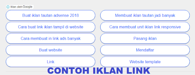 Cara Mudah Membuat Iklan Link dari Google Adsense di Blog