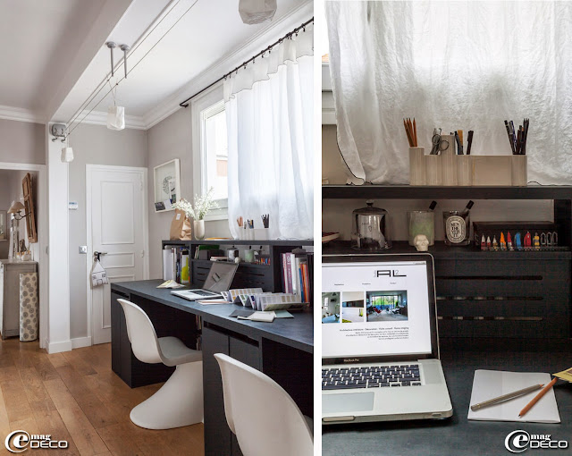 STUDIO DECORADO com tons neutros. Blog Achados de Decoração