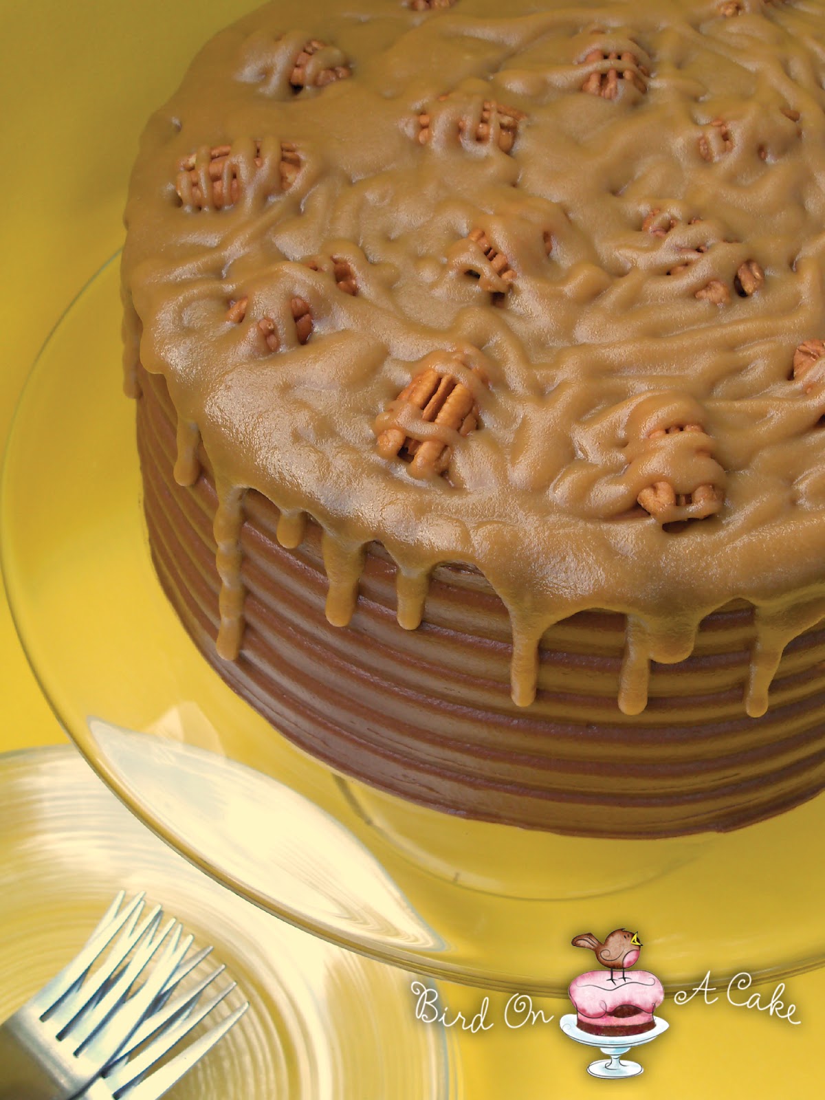 Bird On A Cake Caramel Pecan Chocolate Cake